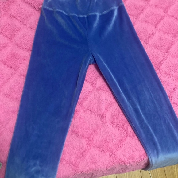 Purple Velour Leggings - Picture 1 of 4
